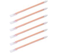 SENRISE Lot de 6 stylos à paillettes 0,5 mm - Couleur tendance - Stylo aquarelle transparent givré - Simple pour l'école et le bureau (orange)