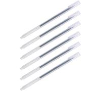 SENRISE Lot de 6 stylos à paillettes de 0,5 mm à encre gel transparente givrée pour l'école ou le bureau (Noir)