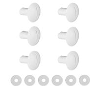 SENRISE Lot de 6 vis de roue de nettoyage de piscine compatibles avec Polaris 180/280 - Pièces de rechange avec 6 rondelles - Blanc