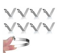 SENRISE Lot de 8 boutons-pression pour pagaie de kayak de 6 mm en acier avec bouton-poussoir et clips à ressort pour camping, kayak, pagaie (argenté)