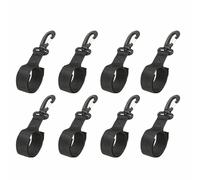 SENRISE Lot de 8 clips universels en nylon avec crochet élastique qui ne se casse pas facilement pour pagaie, canoë, bateau (21,8 x 3,8 cm)