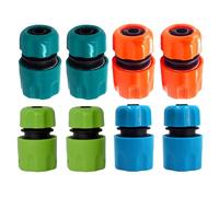 SENRISE Lot de 8 connecteurs rapides pour tuyau d'arrosage, filetage 1,27 cm, double extrémité de tuyau pour système d'arrosage goutte à goutte de tuyau de jardin