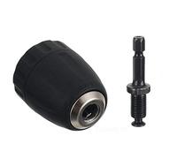 SENRISE Mandrin de perceuse de 1,6 cm à tige hexagonale de 0,8 à 10 mm, mandrin sans clé universel pour perceuse électrique Noir (lot de 1)