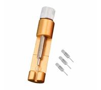 SENRISE Outil de réparation de bracelet de montre, kit de retrait de maillons en aluminium pour horloger outil de réparation pour ajuster la taille du bracelet, doré, 65 mm×14 mm×15 mm / 2.56 in×0.55