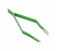 SENRISE Pince à épiler en alliage d'aluminium en forme de V pour chaussures, bijoux et montres pour ajuster le bracelet et enlever les maillons, Vert, 11.5cm*4cm*0.9cm