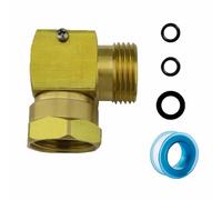 SENRISE Raccord de tuyau en laiton, raccord coudé rotatif à 90 degrés amovible avec ruban PTFE et joints en caoutchouc