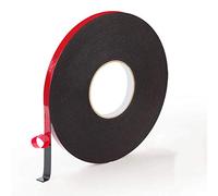 SENRISE Ruban adhésif double face en mousse PE 20 m pour maison, bureau, atelier, réparation LCD, électronique (8 mm, film rouge colle noire)