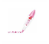 SENRISE Ruban correcteur décoratif, motif dessin animé créatif, ruban correcteur pour scrapbooking, cartes de journal intime (cœur rouge)