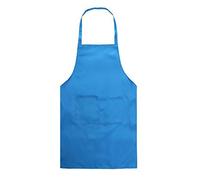SENRISE Tablier de chef de couleur unie, unisexe, durable, confortable, avec poche avant, lavable pour la cuisine, la pâtisserie, le restaurant, les travaux manuels, bleu, 70CMx60CM