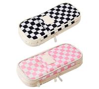 SENRISE Trousse à crayons de grande capacité, organiseur de stylos durable pour bureau, université, école, adolescent, fille, garçon, homme, étudiant, G+h, 2PC, Trousse de beauté