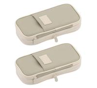 SENRISE Trousse à crayons de grande capacité, organiseur de stylos durable pour bureau, université, école, adolescent, fille, garçon, homme, étudiant, C, 2PC, Trousse de beauté