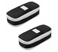 SENRISE Trousse à crayons de grande capacité, organiseur de stylos durable pour bureau, université, école, adolescent, fille, garçon, homme, étudiant, F, 2PC, Trousse de beauté