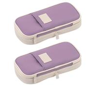 SENRISE Trousse à crayons de grande capacité, organiseur de stylos durable pour bureau, université, école, adolescent, fille, garçon, homme, étudiant, b, 2PC, Trousse de beauté