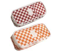 SENRISE Trousse à crayons de grande capacité, organiseur de stylos durable pour bureau, université, école, adolescent, fille, garçon, homme, étudiant, L + m, 2PC, Trousse de beauté