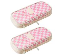 SENRISE Trousse à crayons de grande capacité, organiseur de stylos durable pour bureau, université, école, adolescent, fille, garçon, homme, étudiant, H, 2PC, Trousse de beauté