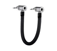 SENRISE Tuyau de gonflage de pneu, 150 cm, tube d'extension de valve de pneu double joint, connecteur rapide de tuyau de remplacement pour voiture, vélo, moto, camion