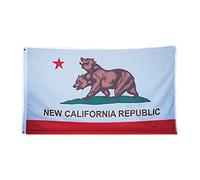 SENRN 1Pc New California Republic Flag 3X5Ft Banner for Bar Party Office Decoration Polyester Canvas Head with Metal Grommet Double-Headed Bear Flag