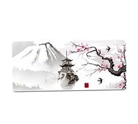 SENRN Gaming Mousepad Cherry Blossom Extended Large Mouse Pad Non Slip Desk Pad 30x80cm White