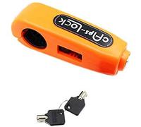 SENRN Verrou Universel de Frein de Motorbike, Caps-Lock de Motorbike, Verrouillage de Grip d'accélérateur de Motocyclette Anti-Vol pour Bike Scooter Moped ATV (Orange)
