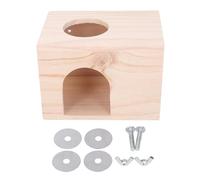 Senrusa Tiny Hamster Wood House Morsure Ventilated Small Animal Hideout Maison pour cobayes