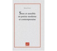 Sens et sensible en poésie moderne et contemporaine - NICOLAS CASTIN - Puf - broché - Livre