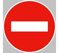 sens interdit - 10cm - Autocollant/Sticker