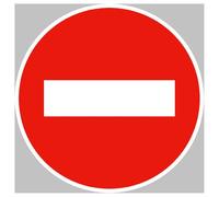 sens interdit - 15cm - Sticker/autocollant