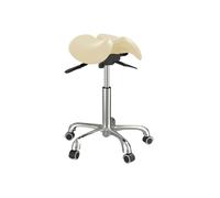 Sens Original - Tabouret selle ergonomique à roulettes base en chrome - - Sens Original - Beige