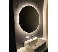 SensaHome - Miroir de Salle de Bain Rond sans Cadre avec éclairage LED - Intensité Variable - Miroir Mural - 80CM