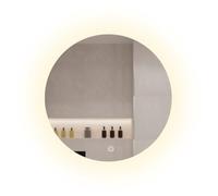 SensaHome - Miroir de Salle de Bain Rond sans Cadre avec éclairage LED - Intensité Variable - Miroir Mural - 60CM