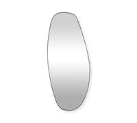 SensaHome Miroir Mural Leandro - Miroir Organique - Design asymétrique - 120 x 50 cm - Noir