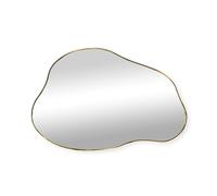 SensaHome Miroir Mural Matteo - Miroir Organique - Design asymétrique - 60x40 cm - Doré
