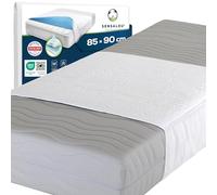 Sensalou Alèse Imperméable 85x90 cm avec Ailes - Protection Matelas Lavable | Sous-main absorbant 2400 ml/m2 pour incontinence, protège-matelas doux et silencieux, idéal pour bébé et adulte, 1 pièce