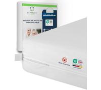 Sensalou Encasement Matelas 140 x 200 x 25 cm Imperméable et Anti Acariens Contre Punaises de Lit, Protège-Matelas Silencieux pour Allergiques, Surface Éponge Douce, avec Fermeture Éclair