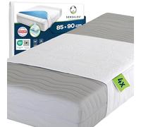 Sensalou Lot de 4 sous-Couches Imperméables 85x90 cm avec Rabats 44 cm - Protection Matelas Réutilisable 90°C, Alèse Haute Absorption 2400 ML/m², Textile Doux sans Bruit, Usage Bébé Enfant Adulte