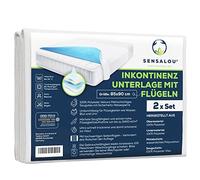 Sensalou Protège Matelas Imperméable avec Ailes 85x90 cm - Alèse Lavable Protège Matelas Alèse Surmatelas Imperméable - Lit bébé enfant