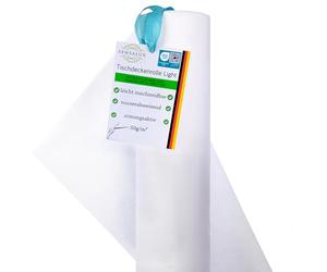 Sensalux Light Rouleau de nappe en tissu non tissé de 25 m, couleur au choix, 1,10 m x 25 m, idéal pour une fête, une fête, un anniversaire blanc