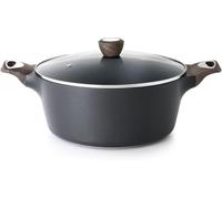 SENSARTE FAITOUT 24 cm (4,5 L) - Revêtement Antiadhésif Sans PFOA/PFOS - Cuisson Soupes, Ragoûts, Couvercle Hermétique, Poignées Froides, Compatible Tous Feux et Lave-Vaisselle