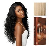 Sensationnel Bare Lace Fulllace Wig - Unit 4 Mlanges de cheveux humains All Lacefrontal Synthtique Synthtique 180 degrs Prpoked Hirline (Beigeblonde)