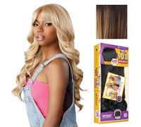Sensationnel Butta Lace 90Sbangs Perruque sans colle, partie large et profonde, racines de cheveux synthétiques pré-épilées (BALAYAGESUNKISSED)