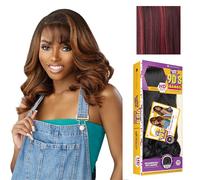 Sensationnel Butta Lace 90Sbangs Perruque synthétique pré-épilée sans colle avec raie large et profonde