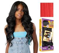 Sensationnel Butta Lace 90Sbangs Perruque synthétique pré-épilée sans colle avec raie profonde