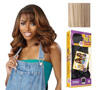 Sensationnel Butta Lace 90Sbangs Perruques synthétiques pré-épilées sans colle avec raie profonde Blond