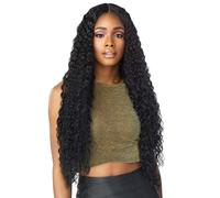 SENSATIONNEL BUTTA LACE FRANT WIGS - Unite 3 Extra large 5 pouces de profondeur Pietique synthetique Perruque en dentelle HD HALLINE HALLINE - Un