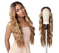 Sensationnel Butta Lace Front Perruques - Unité Butta 73 cm extra large 12,7 cm de profondeur perruque synthétique pré-épilée ligne de cheveux HD dentelle avec Babyhair - Unité Butta 29 (CHBLONDE)