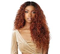 Sensationnel Butta Lace Perruque pré-découpée sans colle extra large 12,7 cm de profondeur synthétique pré-étamée avec petit nœud (BALAYAGECOPPER)