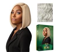 Sensationnel Chicbob Lace Frontwig Perruque sans colle synthétique pré-épilée Blond glacé 12,7 cm