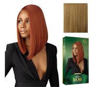 Sensationnel Chicbob Lace Frontwig - Perruque synthétique pré-épilée sans colle - 12,7 cm de profondeur - Blond caramel