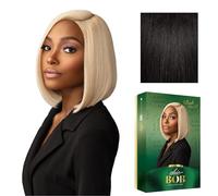 Sensationnel Chicbob Perruque synthétique pré-épilée 2 côtés sans colle 12,7 cm de profondeur Noir cassé