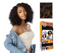 Sensationnel Curls Kinkyedges Perruque Kinkyedges - Cheveux crépus bouclés avec partie en Y 35,6 cm - Texture crépue naturelle pour des textures de cheveux naturels 3C à 4C (F1B/30)